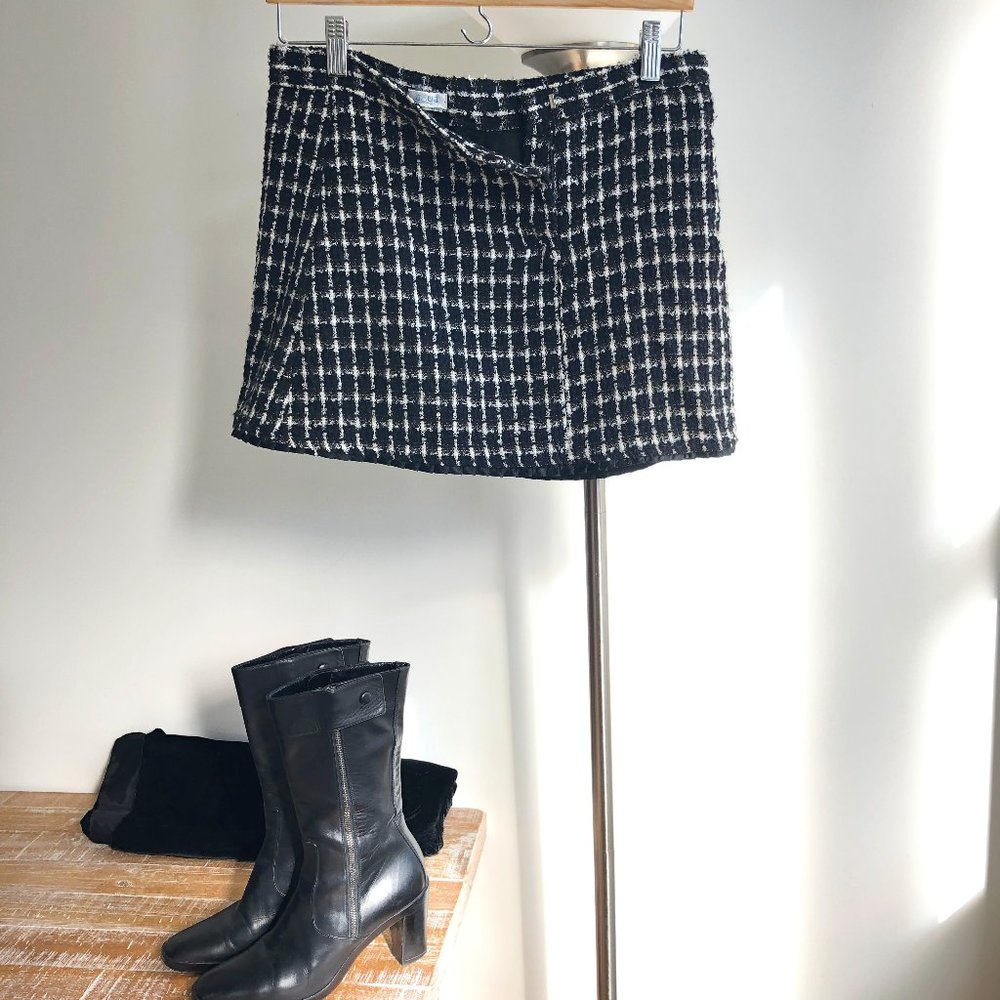Aqua Tweed Skirt
